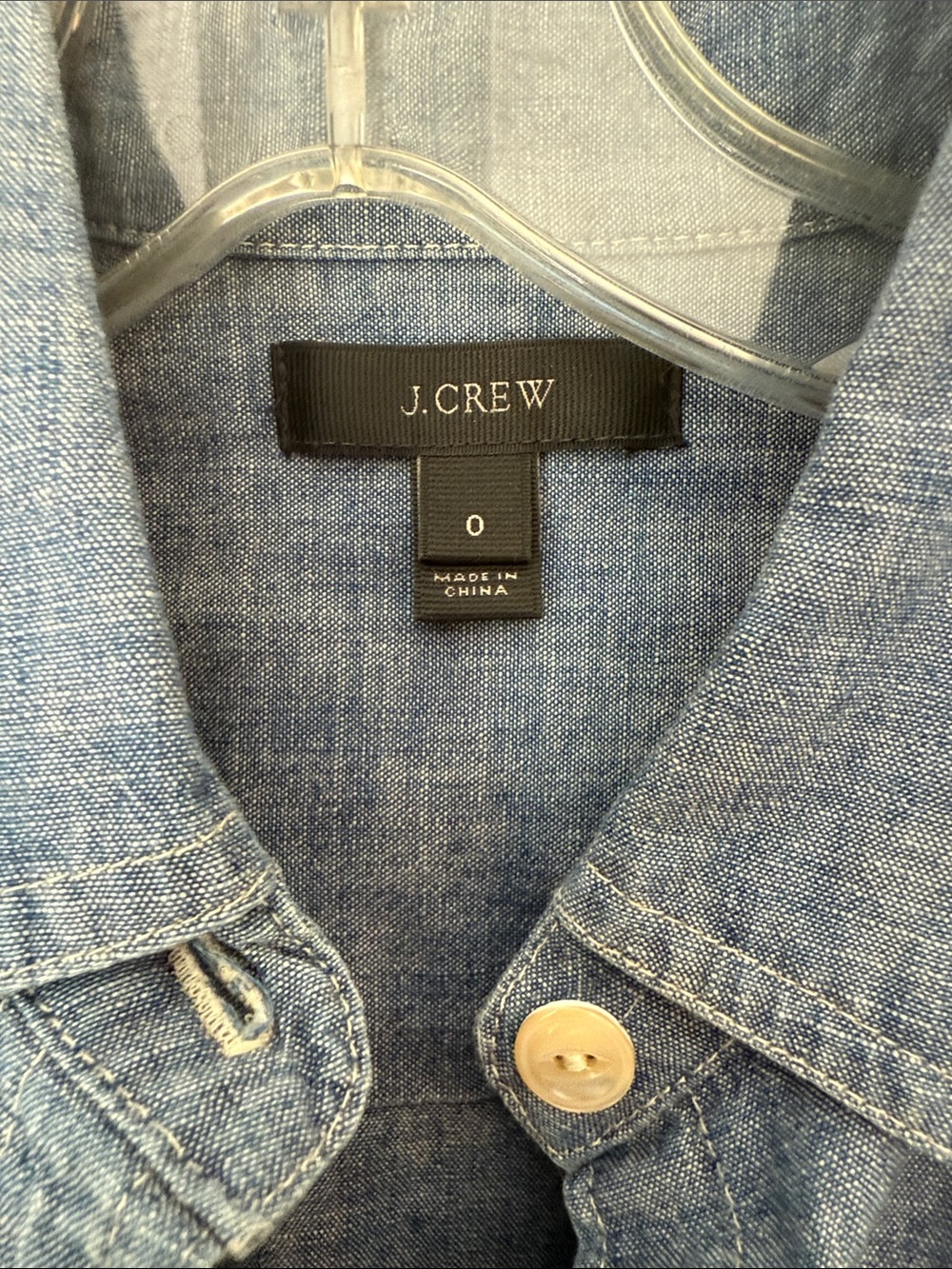 J Crew Chambray Button-Up Shirt in Light Blue - Picture 2 of 6